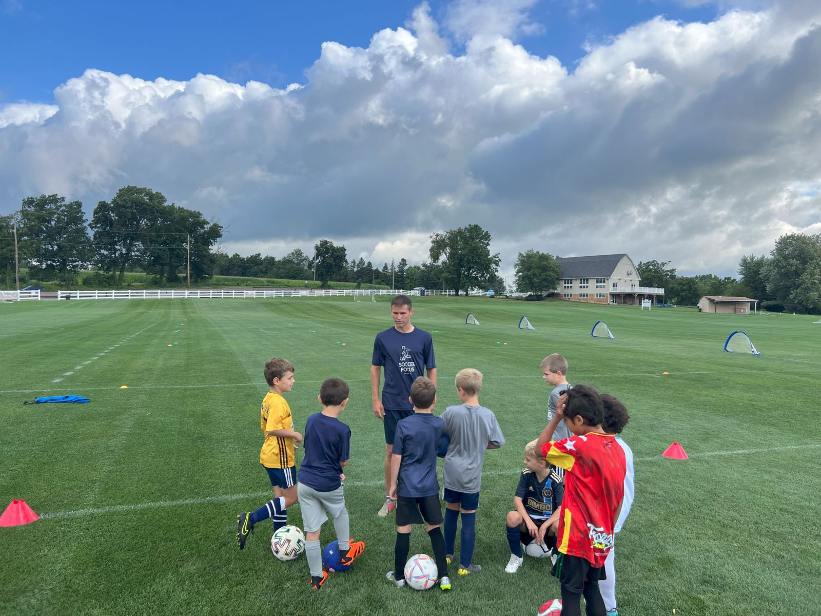 Youth Soccer Group Huddle