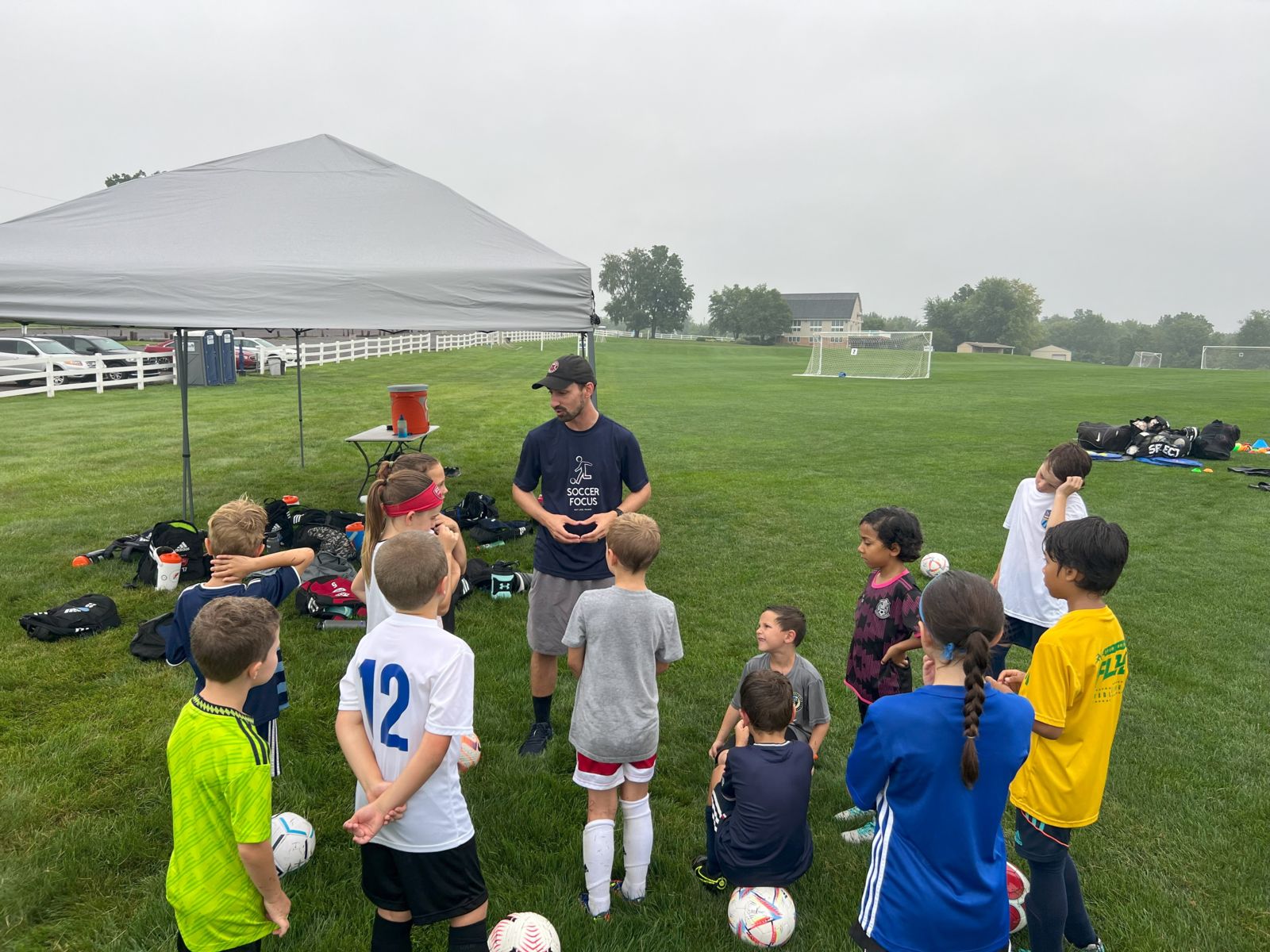 Youth Soccer Group Huddle